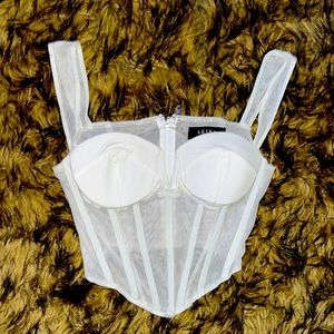 Sheer white corset top